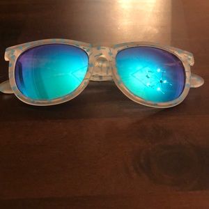 CRAP brand blue mirrored sunglasses Wayfair style